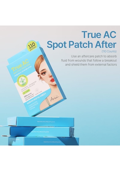 True Ac Spot Cover Patch After, Hidrokolloid Akne Bandı, Niacinamide Ve Çay Ağacı Yağı, 110 Adet, 10mm/12mm Diğer
