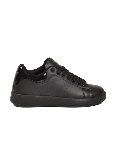 Walkway Siyah Bağcıklı Hafif Unisex Cilt Spor Ayakkabı Costa G