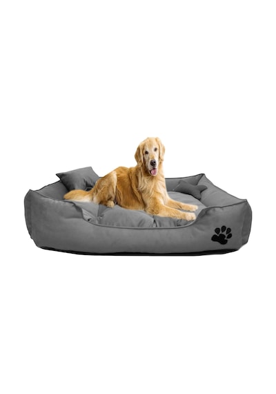Yıkanabilir Ultra Soft Köpek Yatağı Large Büyük Irklar İçin Gri