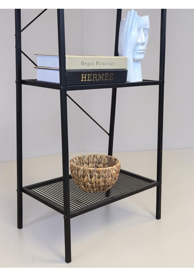 Dekoratif Siyah Metal Piramit Kitaplık 4 Raflı Çok Amaçlı Stand Salon Ve Çalışma Odası Düzenleyici Dekoratif Siyah Metal Piramit Kitaplık 4 Raflı Çok Amaçlı Stand Salon Ve Çalışma Odası Düzenleyici