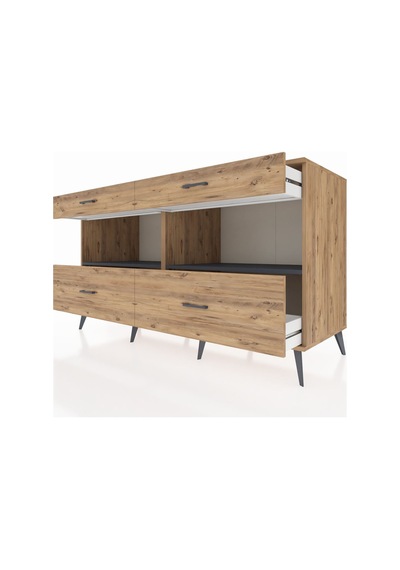 Kronos Konsol 2 Raflı 4 Çekmeceli 176x59x99 Çam-antrasit/çam Çam-antrasit/çam Kronos Konsol 2 Raflı 4 Çekmeceli 176x59x99 Çam-antrasit/çam Çam-antrasit/çam