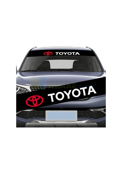 Toyota Ön Arka Cam Güneşlik Oto Sticker Yapıştırma Etiket 1 Adet