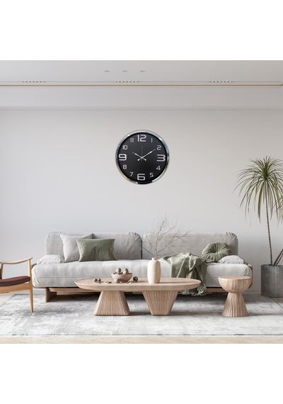 Krom Modern Edge 52 X 52 Cm Duvar Saati Çok Renkli