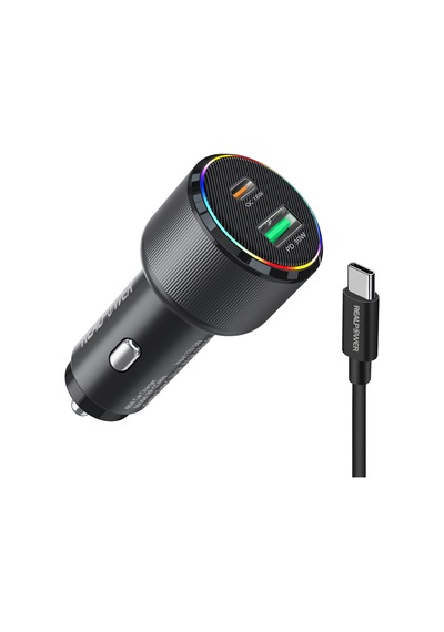 Realpower 48w Hızlı Araç Şarjı + Type-c Den Type-c Kablo Rp-cc48w Siyah