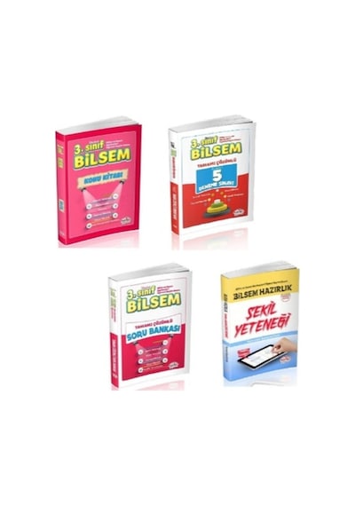 Editör Yayınları 3. Sınıf Bilsem Hazırlık Kitapları Seti 4 Lü Set