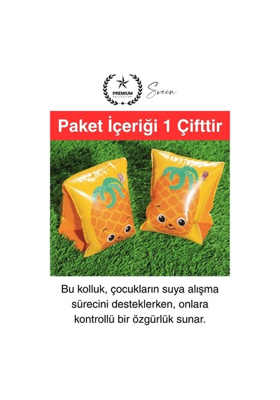 Meyve Desen Güvenli 5-12 Yaş Çocuklar İçin Yüzme Kolluk Deniz Havuz Şişme Kolluğu Yüzücü Hava Odalı