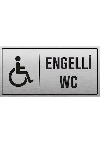 Engelli Wc Yönlendirme Levhası Metal Pr-7