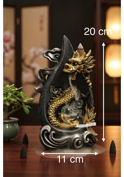 Dragon Zen Tütsülük Backflow Tütsü Şelalesi Mistik Meditasyon Dekoru