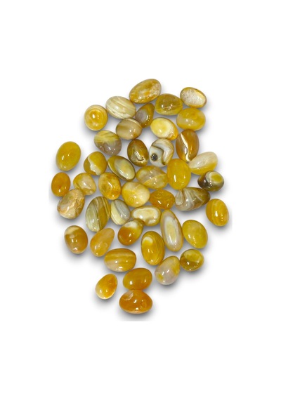 Sarı Akik 50 Gram Tamburlu Parçalar 114-4