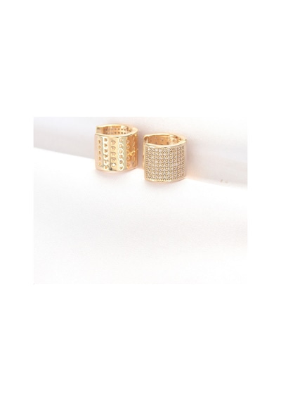 Pirinç Gold Renk Taşlı Minimal Küpe Diğer