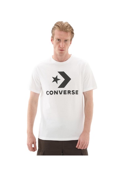 10025458-102 Converse Go-to Star Chevron Logo Standard-fıt T-shırt T-shirt Beyaz 10025458-102 Beyaz
