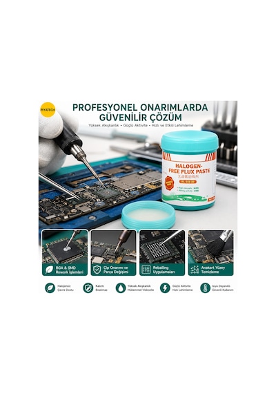 Rl-559-ım Halojensiz Kalıntısız Bga Smd Krem Flux Lehim Pastası 100 Gr