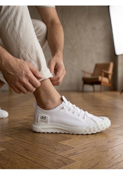 Ba0248 Boa Beyaz Esnek Bağcıklı Ultra Hafif Nefes Alan Sneaker Ayakkabı