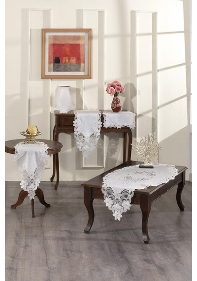 Alessa Salon Takımı 5 Parça Krem