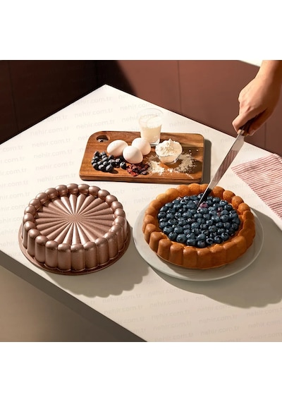 Nehir Papatya Rose Gold Döküm Tart Kalıbı 26 Cm