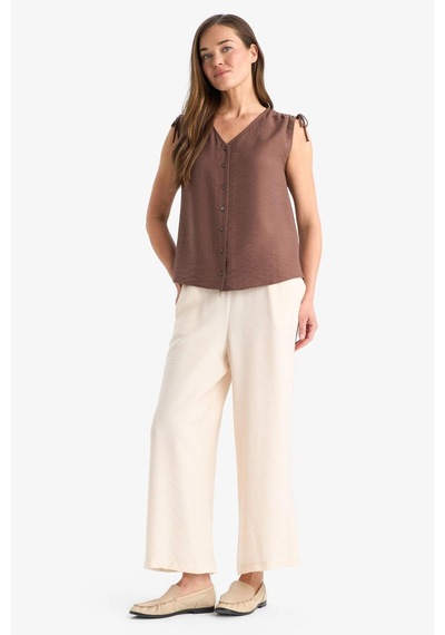 DeFacto Regular Fit Cep Detaylı Geniş Paça Pantolon F0988AX25SMBG115