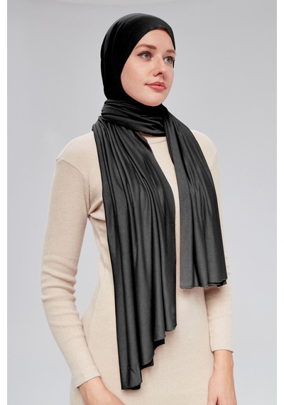 Kadın Tesettür Luxury Penye Şal Siyah