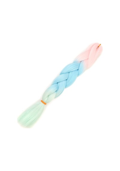 Simli Şeker Pembe / Açık Mavi / Su Yeşili Ombreli Örgülük 100 Gr. - Mıex-739930 Çok Renkli