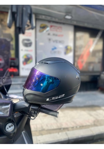 Ls2 Rapıd Mat Siyah Kask - Gökkuşağı Vizör Çok Renkli