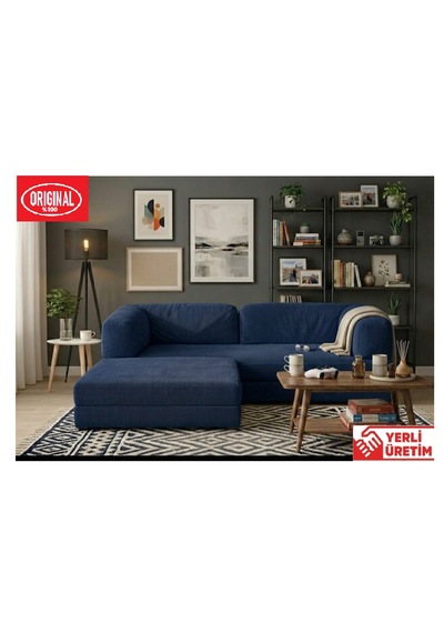 Herev 180x180 Cm 50 Dns Modüler Köşe Koltuk Fitilli Kadife Kumaş, Yatak Olabilen, Modern Tasarım Şark Köşe Lacivert Herev 180x180 Cm 50 Dns Modüler Köşe Koltuk Fitilli Kadife Kumaş, Yatak Olabilen, Modern Tasarım Şark Köşe Lacivert