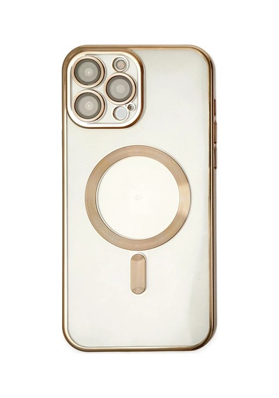 Apple Uyumlu iPhone 14 Pro Uyumlu Kılıf Kross Magneticsafe Kapak - Gold