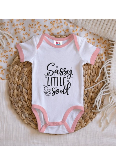 Bk Gift Bk Kids Sassy Little Soul Tasarımlı Pembe Bebek Body Zıbın-1 3-6 Ay Sarı
