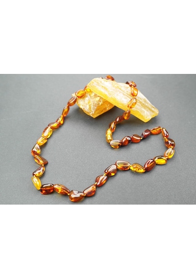 Saray Zarafeti Doğal Kesim Damla Kehribar Yetişkin Kolye Renkli 36085736