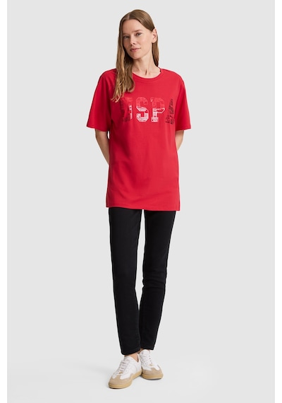 U.s. Polo Assn. Kadın Kırmızı Tişört Basic 50321690-vr171 Basıc Kırmızı