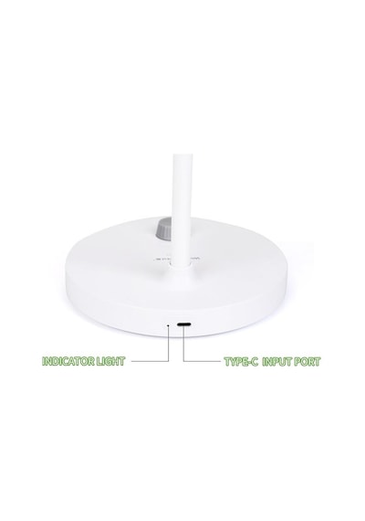 Wellhise Wd-6075 Dimmerli Led Ayarlanabilir Kablosuz Type-c Şarjlı Masa Lambası Beyaz