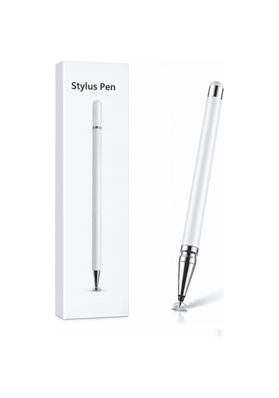 İphone 13 Uyumlu Dokunmatik Stylus Kalem Disk Uçlu Hassas Beyaz Tablet Telefon Çizim Kalemi
