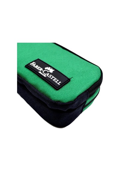 Faber-castell King Çift Bölmeli Kalemlik 23-1 Yeşil-siyah Yeşil-siyah