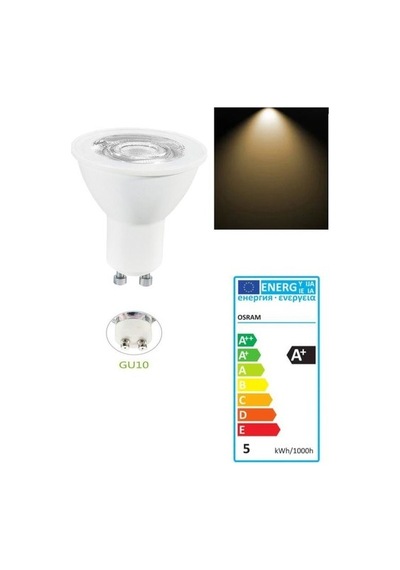 Osram Led Value 4.5W 50W Spot Ampul Sarı 3000K-Gu10 Duy 5 Adet