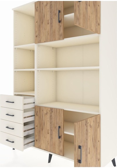 Hyperion Dolap 8 Raflı 4 Çekmeceli 4 Kapaklı 132x44x195 Aytaş... Aytaşı