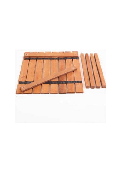 Ahşap Katlanır Rulo Kamp Ve Piknik Masası Kahverengi Ahşap, Kamp, Balkon Bahçe Plaj 60x60 Ahşap