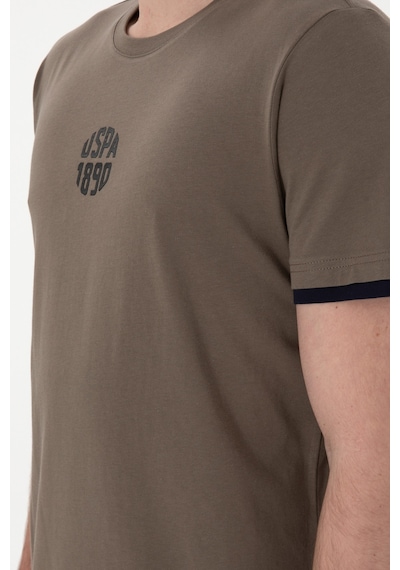 U.S. Polo Assn. Erkek Regular Fit Bisiklet Yaka Vizon Tişört 50306900-VR052