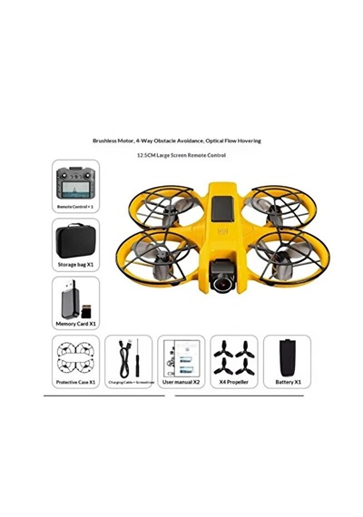 Pro Model Drone - Çift Hd Kamera Fpv Canlı Yayın Fırçasız Motor Engel Algılamalı Multi Drone