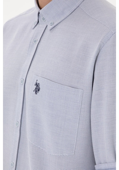 U.S. Polo Assn. Erkek Lacivert Regular Fit Cepli Gömlek 50306340-VR033