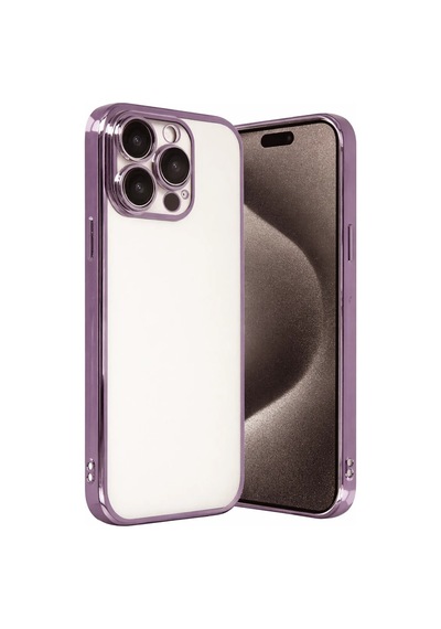 Apple Uyumlu   iPhone 15 Pro Max Razer Lensli Silikon - Mor