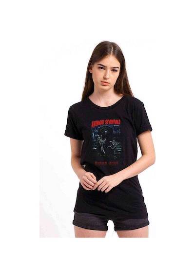 Avenged Sevenfold Buried Alive Baskılı Siyah Kadın Tshirt
