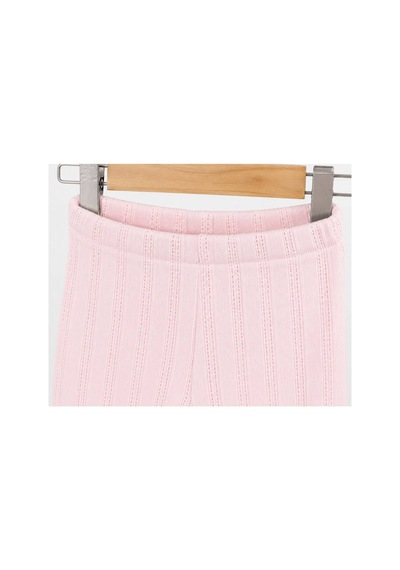 H&c Coolboy H&c %100 Pamuk Ajurlu Bebek Tek Alt Pantolon 0-36 Ay Yumuşak Dokulu Esnek Bel Pembe