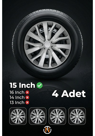 Alfa Romeo 159 15 İnç Jant Kapağı Takım Gri G115