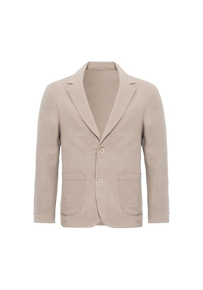 Antioch Astarsız Torba Cepli Erkek Blazer Ceket Bej