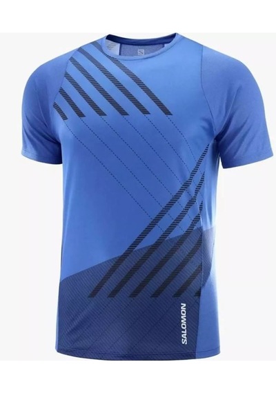 Salomon Sense Aero Erkek Koşu Tişört Nautical Blue Lc1872800 Mavi