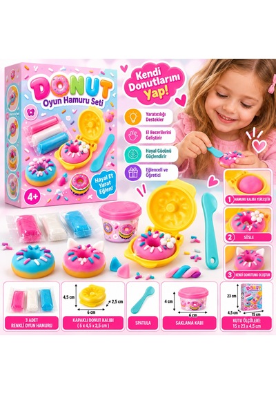 Northcity Donut Oyun Hamuru Seti Bx Çok Renkli