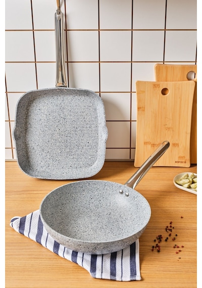 Karaca  Biogranit Nare Wok Grill Set Mavi