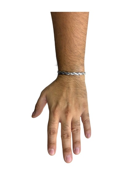 Oya Silver Yassı Örgü Ayarlanabilir Mexican Gümüş Bilezik Xcodexek
