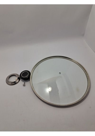 Cam Kapak 24 Cm Ve Kırmızı Elma Şekeri Kulp