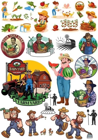 Çiftçi Sticker Set 25 Parça Telefon, Tablet, Defter, Laptop Sticker