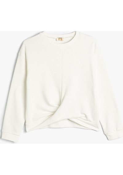 Koton Basic Sweatshirt Uzun Kollu Bisiklet Yaka Düğüm Detaylı Ekru 4wkg10610ak 4WKG10610AK010 Ekru Koton Basic Sweatshirt Uzun Kollu Bisiklet Yaka Düğüm Detaylı Ekru 4wkg10610ak 4WKG10610AK010 Ekru
