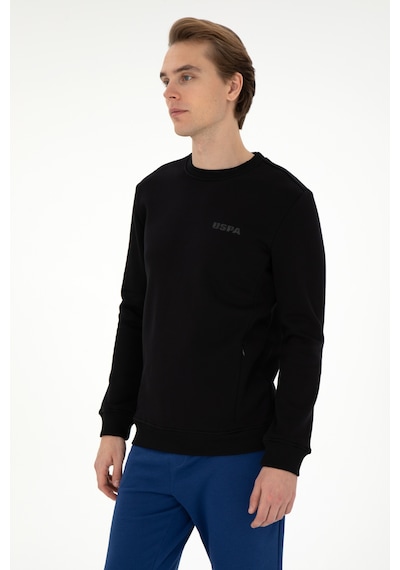 U.S. Polo Assn. Erkek Regular Fit Bisiklet Yaka Siyah Sweatshirt 50292362-VR046